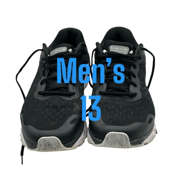 mens Under Armour shoes 13 HOVR Infinite Running Sneaker Foam Comfortable Black - Picture 2 of 10